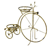 Stojan na kvetináč bicykel zlatá patiny veľký 132 