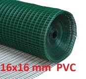 Pletivo zvárané ZN+PVC 16x16mm 1meter/metráž 